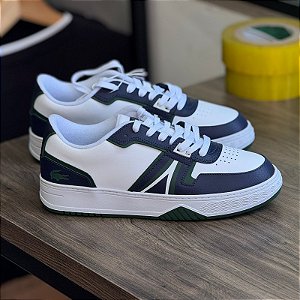 Tênis Lacoste l001 branco+verde+azul