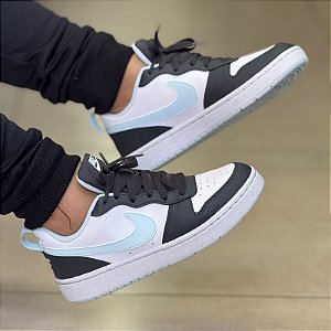 Tênis Nike Court Borough Low Recraft - Glacier + Blue white