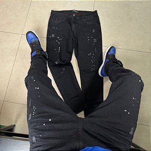 Calça Jeans City Denim Preta Respingo - 0229