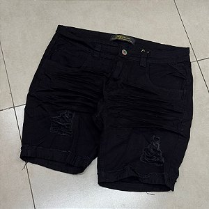Bermuda Jeans City denim preto - 5219