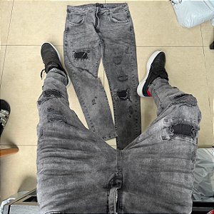 Calça Jeans Marmorizado