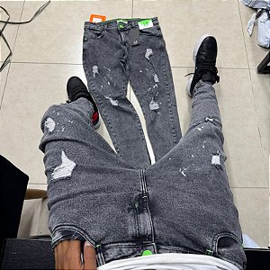 Calça Jeans Brow Cinza etiqueta verde