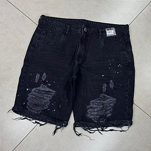 Bermuda jeans com respigos - 5619 Premium