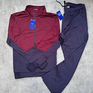 Agasalho mizuno -Azul + Vinho