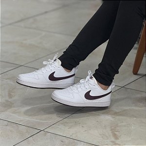 Tênis Nike Court Borough Low Recraft-White\Brown