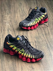 Nike Shox TL Black Volt Fire Red