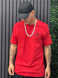 Camiseta Puma Basic- Vermelho