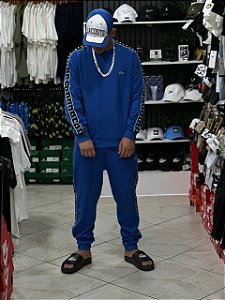 Conjunto Lacoste Letreiro Lateral- Azul RoyaL