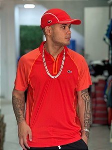 Camiseta Lacoste Sport Vermelho Alaranjada RN87651