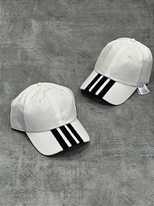 Boné Adidas 3 Listras- Branco