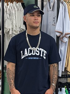 Camiseta Lacoste Estampa Marinho