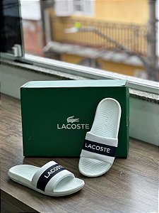 Chinelo Lacoste Slide- Branco
