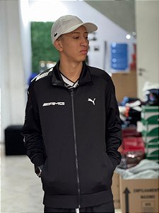 Jaqueta Puma Mapf1 T7 Track Jacket - Masculino - Preto+Branco