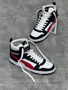 Tênis Puma RBD Game High Branco Preto e Vermelho