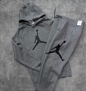 Conjunto Air Jordan Cinza Big Logo