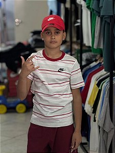 CAMISETA  NIKE LISTRADA - JUVENIL