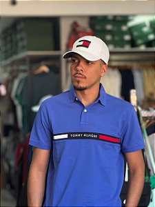 Polo Tommy Hilfiger Masculina Regular FIT -AZUL ROYAL