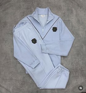 Conjunto Loose Fit Piqué Lacoste Paris Lilás