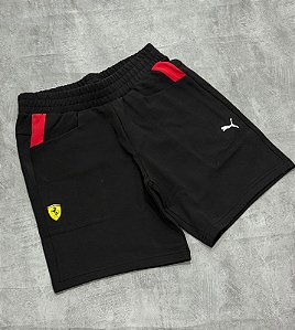 Short Moletom Puma x Ferrari Preto