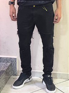CALÇA JEANS CITY DENIM PRETA- 0098