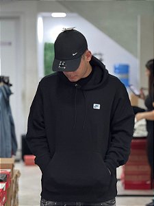 Moletom Nike Club Pullover Fleece Hoodie Mens Black