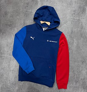 Moletom BMW Motorsport kIDS Infantil - Azul + Vermelho