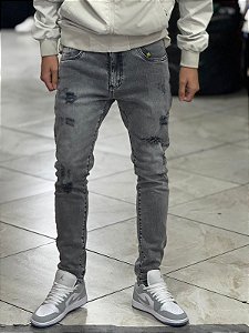 CALÇA JEANS DESTROYER CINZA PRESENCE- 7066