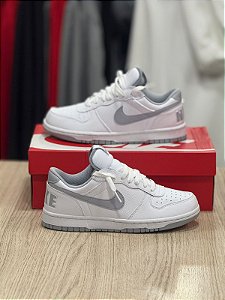 Tenis nike big low branco+cinza - 355152-106