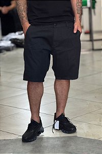 BERMUDA ALFAIATARIA PRETA CITY DENIM- 00221