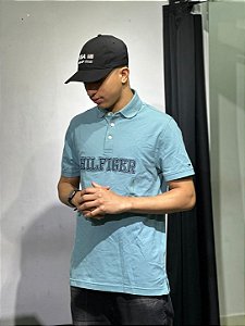 POLO TOMMY HILFIGER  AZUL CIANO - REGULAR FIT
