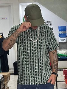 CAMISETA LACOSTE MONOGRAM- VERDE
