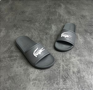 Chinelo Lacoste Croco - Cinza