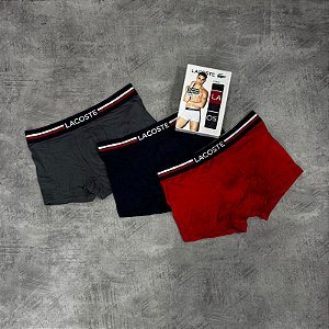KIT CUECA COTTON STRECH BLUE/GREY/RED