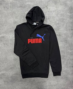 Moletom Puma Ess Plus Tone Big Logo Masculino - Preto