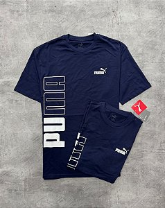 CAMISETA PUMA LETREIRO AZUL MARINHO- 675909-06