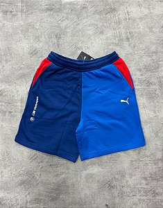 BERMUDA PUMA BMW- AZUL\ VERMELHO