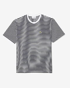 Camiseta lacoste listrada preto+branco - TH9749-23-522