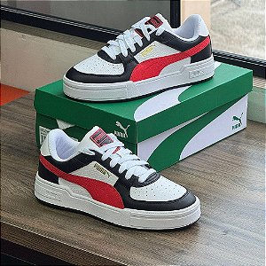 Tenis Puma Pro Classic- Branco+Preto+Vermelho