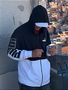 Jaqueta Puma Letreiro Preto+ Branco -01-676763