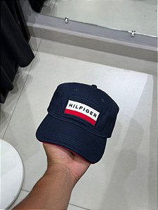 Bone tommy hilfiger Beisebol Plaquinha Azul marinho