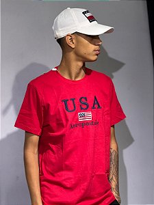 Camiseta Aeropostale New York city - Vermelha