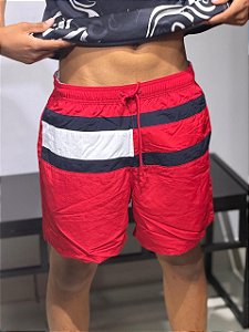 BERMUDA BEACHWEAR TOMMY HILFIGER - VERMELHA