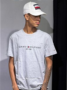 CAMISETA TOMMY 1985-CINZA