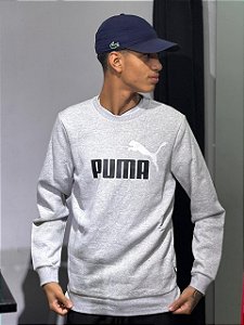 Moletom Sueter puma Essentials+ Two-Tone Big Logo Crew Neck