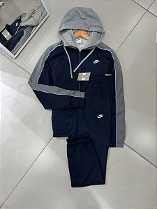 conjunto Nike Sportswear Club (AZUL MARINHO+CINZA)