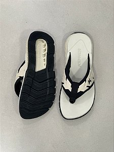SANDALIA KENNER RAKKA (BRANCO+PRETO)