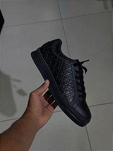 Tenis calvin klein preto monograma - CM60W43TE684