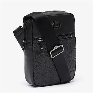 Bag lacoste de couro preta  Monograma- NH4486MR-000