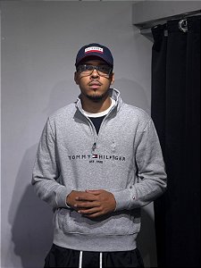 Moletom  tommy hilfiger cinza - 78JB338-030-P8F