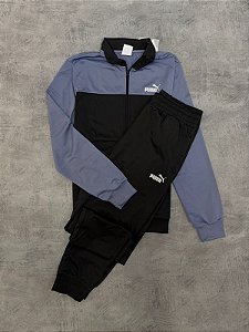 CONJUNTO PUMA POLY COLORBLOCK SUIT- LILÁS E PRETO